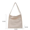 2022 New Large Capacity Simple Pure Color Soft Tote Bags Leisure Korean Style Daily Students Bags Handbag Women's Leather Bags. 