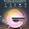 G63 Smart Light Sound Speaker Machine Fast Charging Alarm Clock 7-Color RGB Music Player Speaker. 