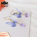 Party Elegant Women Butterfly Heart Long Dangle Hook Earrings Jewelry Gift. 