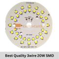 3Wire AC/DC SMD 220 Volt 20 Watt Round Type SMD LED Plate - Large 74mm Diameter - Supports DC 4V 15W LED Plate Applications. 