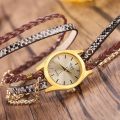 Ladies Gilrs Wrap Bracelet Watch Woven Snake Pattern Quartz Women Digital Watch. 