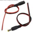 Male Female DC Power Jack And  Socket With Cable2.1mm Plug To 2 Pin Screw Terminal 1-Pair Power Supply Barrel Adapters. 