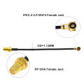 10pcs/lot IPEX4 Cable IPEX4 MHF4 to RP-SMA/SMA WIFI Al ntenna RF Cable RF1.13 Pigtail Extension Cable Assembly.