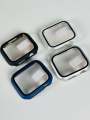 Premium 45mm Tempered Glass Watch Case for Smartwatches - Black/Blue/White.