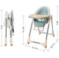 Baby High Chair Baby Plastic Dining Table High Chair Baby Feeding Chair With Wheel. 