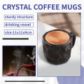 Elegant Geode Crystal Coffee Mug -Mineral Crystal Coffee Cup Quartz Stone Cup, Ideal for Hot Beverages C. 