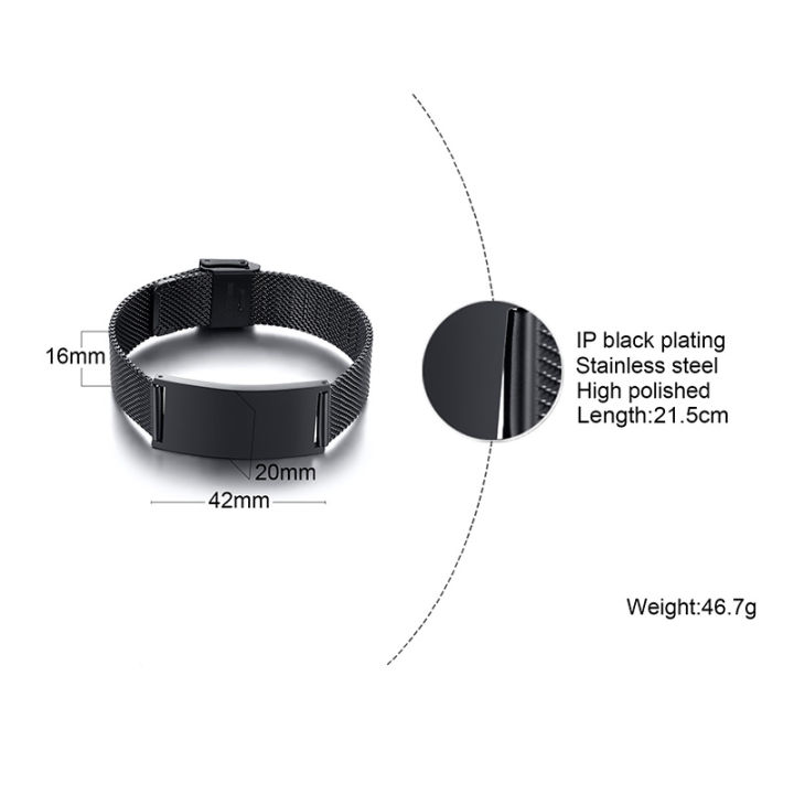 Men%20Bracelet%20Timeless%20Nature%20Of%20Mesh%20Watch%20Bands%20Bracelet%20Stainless%20Steel%20Classic%20Wristband%20Adjustable%20Personalized%20Custom%20-%20Image%205