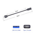 USB 3.0 Type-A Male To Type-C Female Converter Data Cable Charger Adapter for USB-A Port Connect with USB-C Device Black. 
