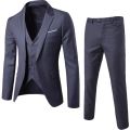 Men's Brand Suits Blazer 3 Pieces Red Elegant Slim Fit Button Dress Suit Vest Party Wedding Formal Business Casual Terno. 