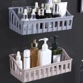 Bathroom Shelf Wall Mounted Storage Basket Punch Free Storage Rack Shower Organizer Kitchen Storage Holder-Allion shop.