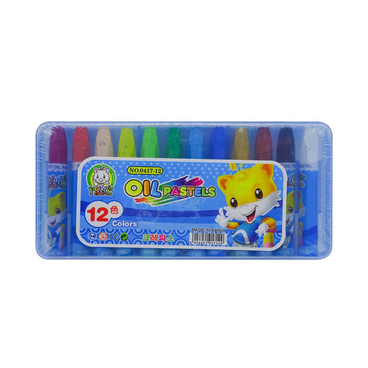 Oil Pastels 12 Color Environmentally Friendly Non-toxic Crayons