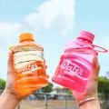 Creative Mineral Water Bottle 650Ml Mini Bucket Plastic Bottle Outdoor Sport Drinking Water Bottles Portable Large Capacity Cup.