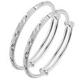 Baby's breath children's silver-plated bracelet for boys and girls, one-month-old baby, gift, traditional jewelry anklet. 