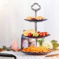 4 Set of 3 Tier Cake Plate Stand Handle Hardware, 2 Styles Tiered.