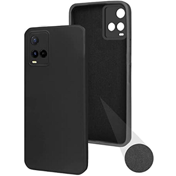 Vivo Y21T Premium Silicone Matte Soft Phone Case - Black - Phone Back Cover