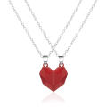 Personality Magnet stone necklace Elegant Unique Heartbreak design Votive stone pendant Fashionable Trendy Heartbreak clavicle chain necklace for Daily wear Party accessory Gift for loved ones Statement jewelry Symbol of love Gift idea Fashion enthusiasts.