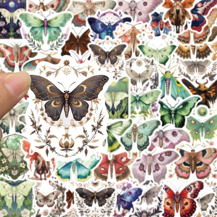 10/30/50PCS%20Colorful%20Moth%20Animal%20Cute%20Stickers%20Cartoon%20Decals%20Kids%20Toy%20DIY%20Diary%20Suitcase%20Scrapbook%20Laptop%20Bike%20Funny%20Sticker%20-%20Image%204