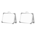 2X Dry Erase Whiteboard 16 Inch X 12 Inch Magnetic Double Sided Desktop Whiteboard Portable Easel with Stand & Holder. 
