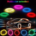Helloworld 3M Light Strip El Wire String Strip Light Cold Lights Neon LED Light Decorative Lamp Car Rope Strip Light for Party Automotive Car Interior Decoration. 