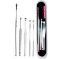 🔥 5Pcs Ear Wax Pickers Stainless Steel Earpick Wax Remover Curette Ear Pick Cleaner Ear Cleaner Spoon Care Ear Clean Tool. 