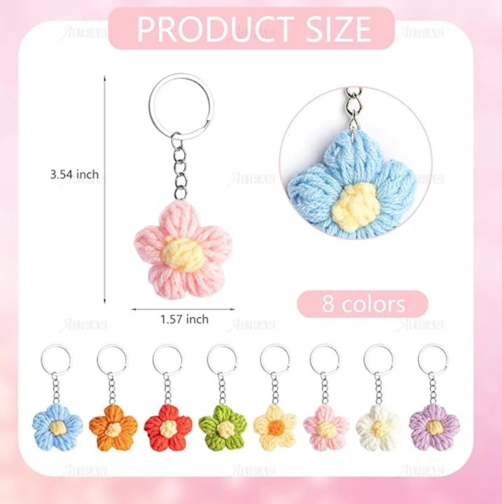 Cute%20Daisy%20Keychain%20Crochet%20Knitted%20Flower%20Bag%20Charms%20Handmade%20Floral%20Key%20Ring%20for%20Bag%20Charms%20Purse%20Handbags%20-%20Image%205