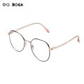 OQ BOGA 4 Styles Unisex Anti Blue Light Proof Radiation Metal Irregular Polygon Frame Computer Glasses Women Men Eye Protection Fashion Full Rim Eyewear. 