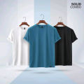 Combo 3pis jersey t-shirt for men - Solid color Summer outfit Combo t shirt. 