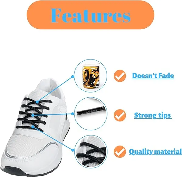 pair Premium Quality Shoe Laces for Sneakers and Other Footwear
