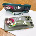 UCUC for OPPO A37 Wrist Strap Case Lovely Cartoon Red Hat Girl Wristband Printing Cover Shockproof Frosted Phone Case. 