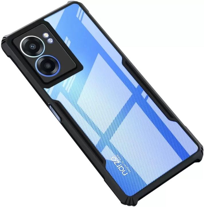 Back Cover for Oppo A57 5g, Oppo k10 5G,Realme Narzo 50 5G (Transparent,Black)