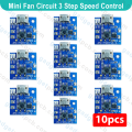 Mini Rechargeable Fan Circuit 3 Step Fan Speed Control & LED Light Controler Replacement Parts for Battery 3.7V 4.2V Mini Rechargeable Fan.