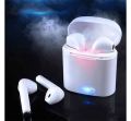 HBQ I7S TWS Double Dual Mini Wireless 4.1 Bluetooth Earphone With Power Case - White - Earphone.