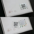 2.5x2.5cm Silver laser Stickers with QR Code Authentic Security seal Holographic warranty void stickers Secure anti-fake label. 