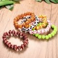 Elastic Basketball US Football Baseball Tennis Strand Bracelet Acrylic Bangle Fashion Charm Jewelry For Women Men Gift. 