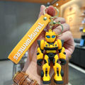 Cartoon Movie Transformer Key Chain Optimus Prime bumblebee robot Key Chains Silicone Car Key Chain Bag Pendant Keyring Friends.