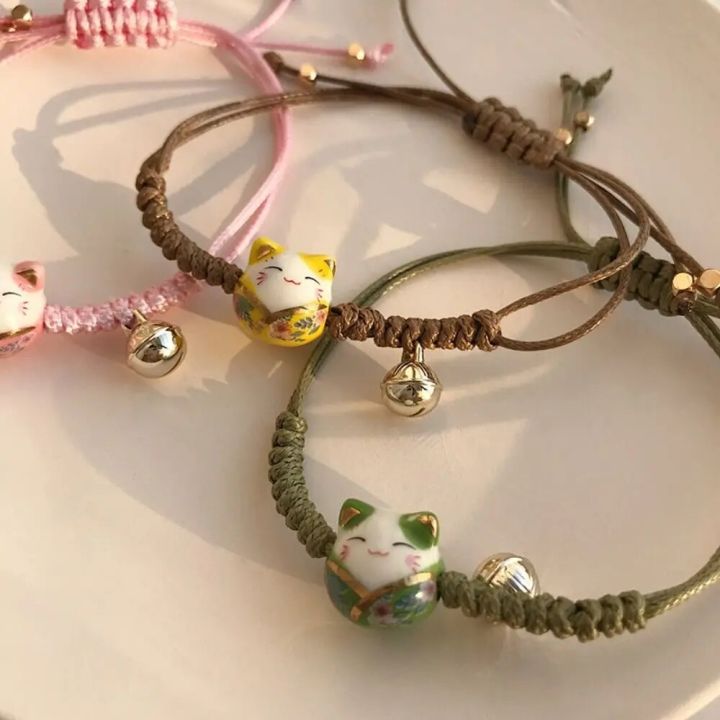 Rope%20Handmade%20Bell%20Cute%20Ceramic%20Cat%20Pendant%20Maneki%20Neko%20Bracelet%20Red%20Braided%20Rope%20Women%20Hand%20Ring%20Chinese%20Style%20Jewelry%20-%20Image%203