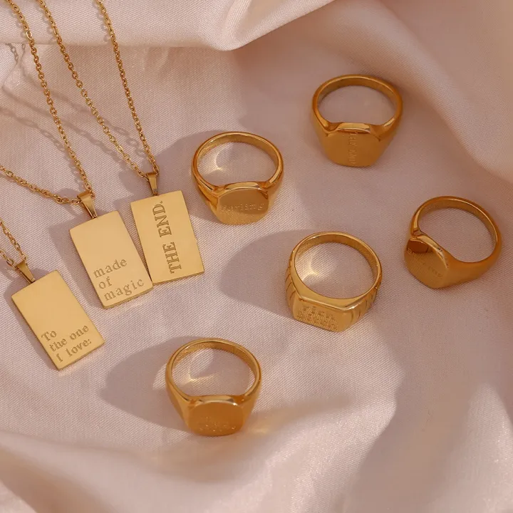 Fashion%20Jewelry%20Set%20Name%20Plate%20Necklace%20Custom%20Jewelry%2018K%20Gold%20Plated%20Stainless%20Steel%20Necklace%20Ring%20Jewelry%20For%20Women%20-%20Image%205