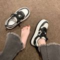 Internet celebrity casual little white shoes soft soles in the spring of 2023 new flatcake bottom mid-heel round toe ins trendy and versatile women's shoes. 