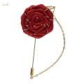Men Cloth Rose Flower Lapel Pin for Men, Rose Floral Brooch, Handmade Boutonniere Pins for Suit Lapel Pin Wedding Brooch.