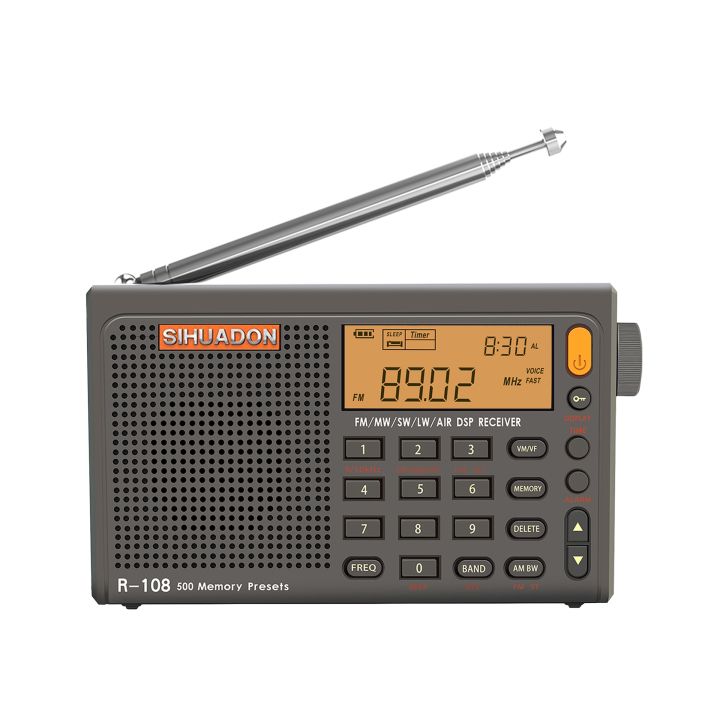 SIHUADON%20R-108%20Radio%20FM%20Stereo%20Digital%20Portable%20Radio%20AM%20SW%20Air%20Radio%20Receiver%20Alarm%20Function%20Display%20Clock%20Temperature%20Speaker%20-%20Image%203