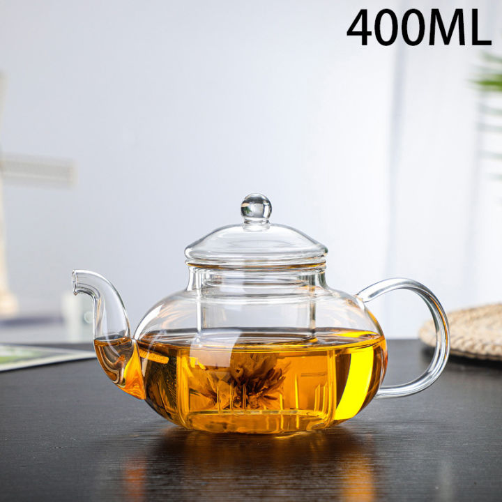 1000ml Glass Teapot With Removable Infuser – Lead-Free Borosilicate Glass, Stovetop Safe For Loose Leaf Tea