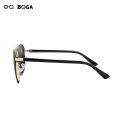 OQ BOGA 6 Styles Fashion Unisex Retro Cat Eye Frame Polarized Sunglasses Women Men Eye Protection Metal Full Rim Anti-UV Sun Glasses UV400.