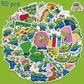 50pcs Disney Green Monster Alien Stickers Funny Cartoon Graffiti Decals For Kids Laptop Luggage Scrapbook Bottle Sticker. 