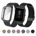 Watch Band For Amazfit Bip U Pro S Lite Strap Metal Bracelet For Amazfit GTS 2 mini Smart Watch Full Cover Case Protector Correa. 