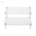 2Pcs Tier Acrylic Rack Perfume Makeup Organizer Risers Shelves Showcase. 