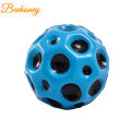 Kids Bouncy Ball Useful Hole Ball Soft Bouncy Ball Anti-fall Moon Shape Porous Indoor Toy Ergonomic Design. 