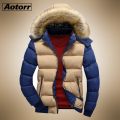 Men Down Parkas Winter Warm Fleece Jacket 9 Color Fashion Hood Hat Detachable Men Outerwear Casual Mens Coats Thick Hoodies. 