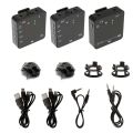 Wireless Live Lavalier Microphone Square RF Launcher Receiver Clip Collar Lapel Microphone System for Camera Phones DV Streaming. 