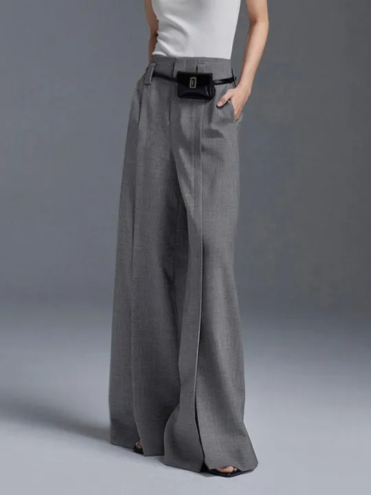 Lemongor%20Urban%20Office%20Lady%20Fashion%20Split-Front%20Pleated%20Wide%20Leg%20Suit%20Pants%20Spring%20Autumn%20High-Waisted%20Casual%20Trousers%20For%20Women%20-%20Image%202