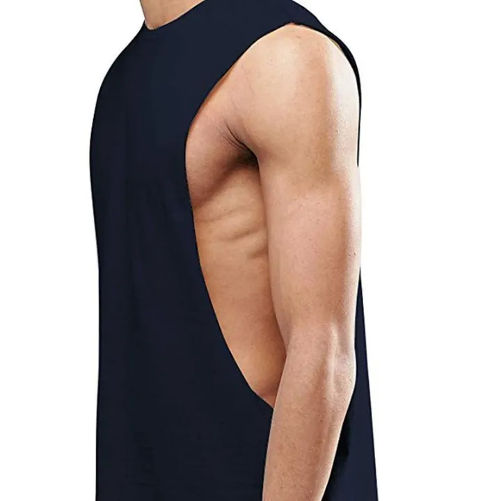 Men's%20Fitness%20Sleeveless%20Vest%20With%20Extreme%20Dropped%20Armhole%20Crew%20Neck%20Regular%20Fit%20Shirts%20TaTops%20-%20Image%206